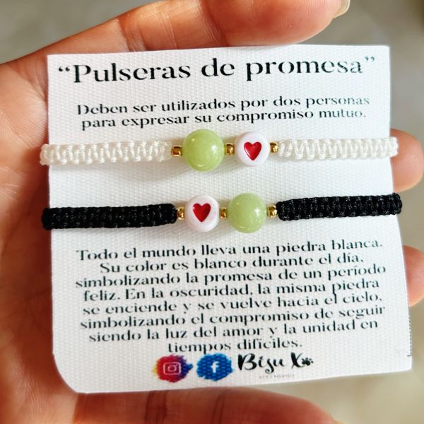 Pulseras de promesa tejidas
