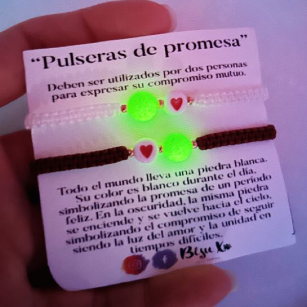 Pulseras de promesa tejidas