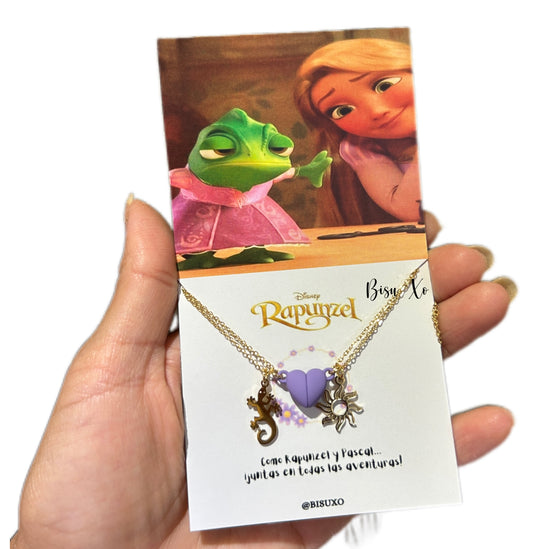 Collar Rapunzel y Pascal